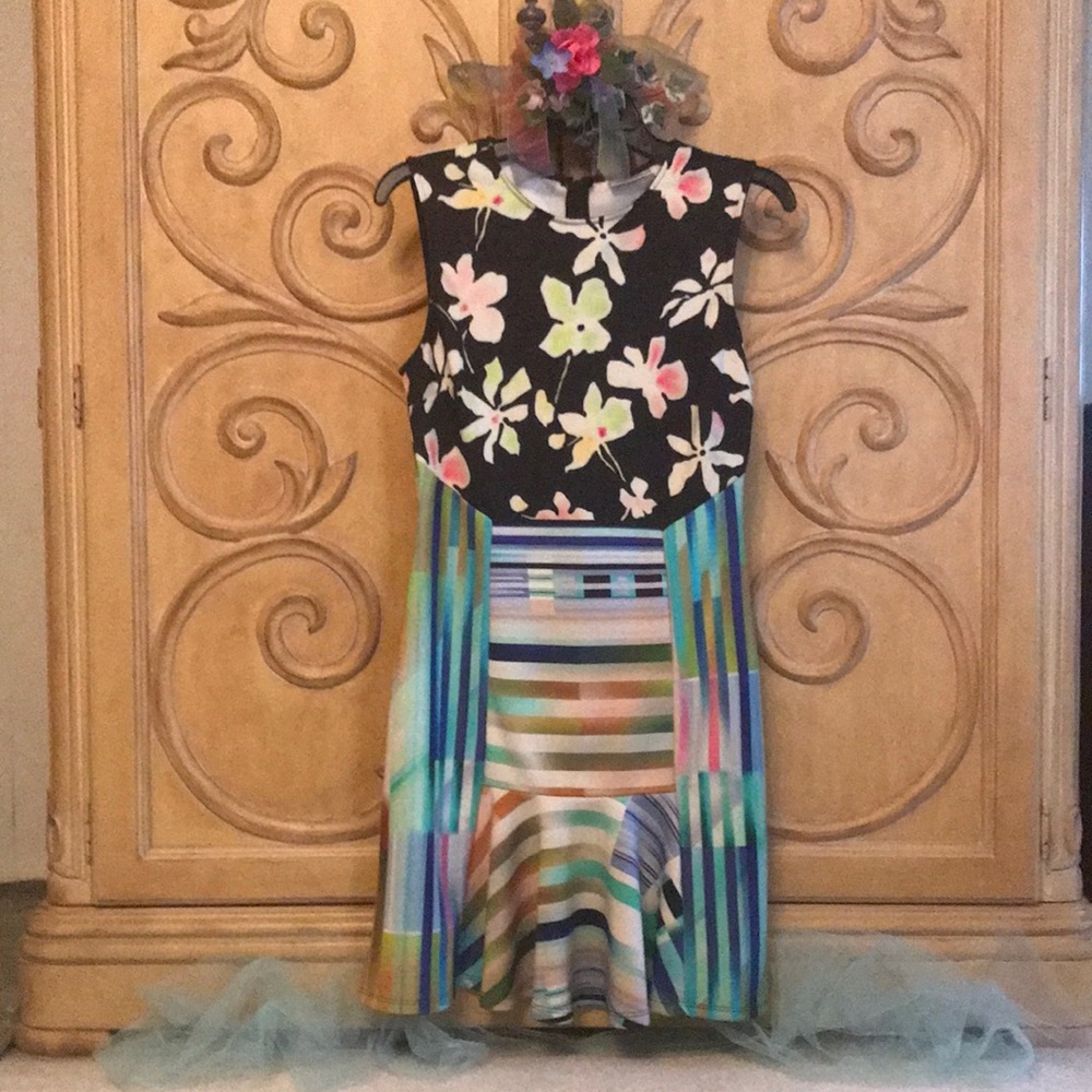 Bisou Bisou Drop Waist Dress Multicolored